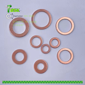 แหวนทองสัมฤทธิ์ทองแดงแบบแบนชุดอุปกรณ์ในการจัดเรียงตัวชี้วัดเครื่องซักผ้าปิดผนึก M1.6กับ M160ปะเก็นทองแดงเครื่องซักผ้าธรรมดา - Product Image 6