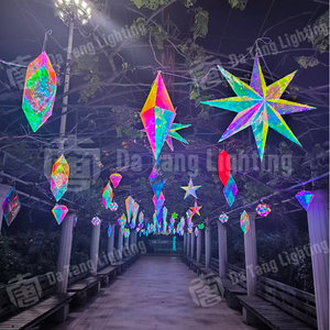 Guirlandes lumineuses irisées en forme de diamant pour centres commerciaux, hôtels, complexes hôteliers et décorations de fêtes - Product Image 4