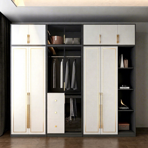 Top quality light luxury glass <b>door</b> wardrobe Competitive Price modern <b>hanging</b> <b>storage</b> closet - Product Image 3