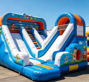 Château gonflable carré personnalisé avec motif de dessin animé, maison de saut pour enfants, taille et logo personnalisables pour <span class=keywords><strong>location</strong></span> de terrain de jeux extérieur - Product Image 4