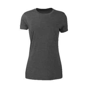 T-shirt à manches courtes col rond pour femme, style streetwear, respirant, écologique, couleur gris uni, toutes saisons - Product Image 1