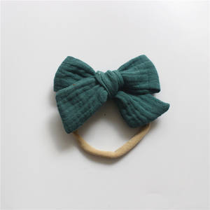 Diademas de Nailon Delgadas con Logotipo Personalizado para Bebés Niñas, Accesorios para el Cabello de Recién Nacidas, Diademas Elásticas de Tela, Lazos para el Cabello, Temporada de Primavera - Product Image 5