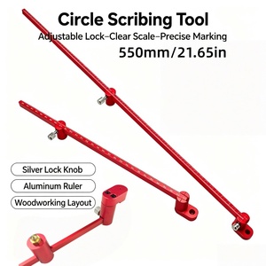 <span class=keywords><strong>Compas</strong></span> de marquage en alliage d'aluminium pour la menuiserie, règle de dessin circulaire réglable à 360 degrés, outil de marquage circulaire et d'arc pour le travail du bois - Product Image 1