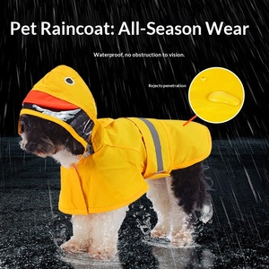 Impermeabile per Cani con Design a Paperella <span class=keywords><strong>Gialla</strong></span>, Impermeabile con Cappuccio per Cani Piccoli e Medi, Leggero e Traspirante - Product Image 4