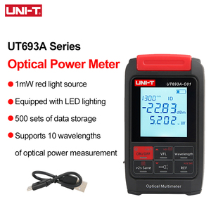 UNI-T UT693A Série de puissancemètres optiques de type C/T, puissancemètre à fibre optique VFL OPM, testeur de câbles réseau RJ45 L77 - Product Image 2