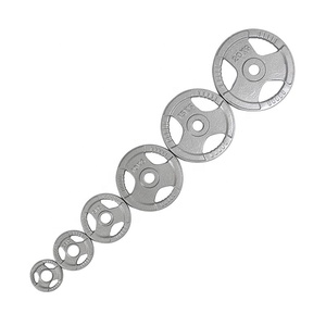 Disques de poids personnalisés avec logo, revêtement <span class=keywords><strong>en</strong></span> poudre, <span class=keywords><strong>en</strong></span> <span class=keywords><strong>fonte</strong></span>, à trois poignées, 1,25 kg, 2,5 kg, 10 kg, 20 kg - Product Image 2