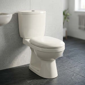 Inodoro de Cerámica de Dos Piezas con Pedestal, de Forma Redonda, Estándar Internacional, de Primera Calidad - Product Image 4