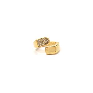 Fashion <b>Rings</b> 316L Stainless Steel PVD Gold Plating Sustainable Resistant <b>Statement</b> <b>Ring</b> For Women Men - Product Image 1
