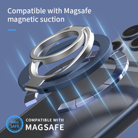 Penyangga Cincin Magnetik Lipat Bentuk Z dari Aluminium Alloy JILIAN, Dua Sisi, Dapat Diputar 360 Derajat, dan Dapat Digunakan Sebagai Penyangga Jari
