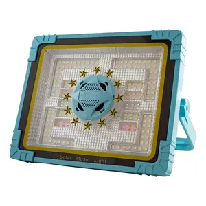 Proiettore solare ricaricabile 300W con multicolore per altoparlante Bluetooth ABS alloggiamento blu luce bianca fredda/RGB IP67 ROHS certipi