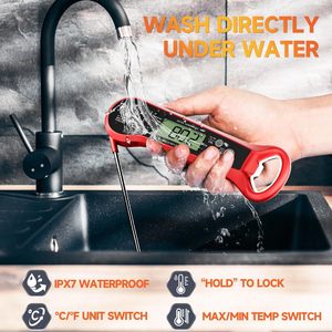 Ipx7 không thấm nước ngay lập tức đọc thực phẩm kỹ thuật số thực phẩm tự động tắt không thấm nước kỹ thuật số Nhiệt kế nhà bếp - Product Image 5