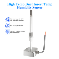 Transmetteur de température et d'humidité à montage fileté 0-10V, capteur haute précision pour conduites et canalisations, idéal pour la surveillance CVC en usine