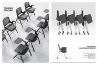 Chaise d'entraînement pliante en maille avec table d'écriture Table d'étude et chaise Une chaise de formation de bureau pour salle de conférence
