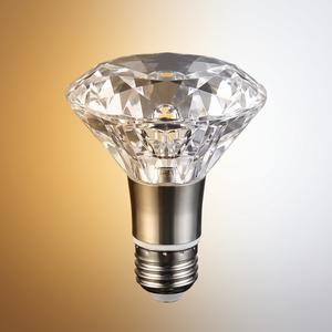 Ampoule LED en cristal, culot E27, A50-5W, 2700K/3000K/4000K/6500K/8000K, SMD, durée de vie 25000H, AC 220V, télécommande, CRI 80 - Product Image 1