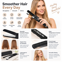 Lisseur chauffant pour cheveux, fer à lisser pour femmes, styler numérique pour des cheveux lisses, brillants et sans frisottis