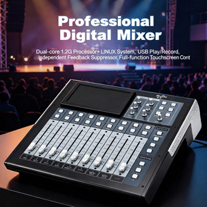AE-S10 10-Channel Digital Mixer Professional Audio Console 7inch Touch Screen iPad WiFi <strong>Control</strong> <strong>DJ</strong> Stage Metal EQ <strong>Controls</strong> - Product Image 5