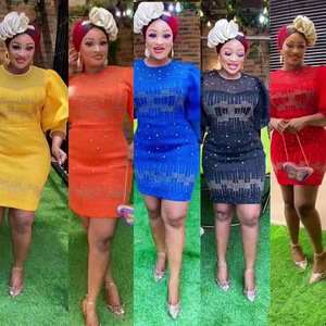 Moda <span class=keywords><strong>europea</strong></span> e americana con nappine a diamante caldo abito da sera sottile stile tacchino gonna lunga donna taglie forti gonna da donna - Product Image 2