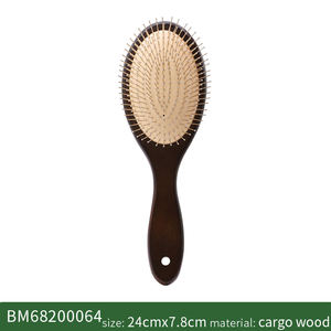 Spazzola per Capelli in Acciaio BOOMHOME Pettine in Legno Massaggio Testa Spazzola Personalizzata Spazzola Districante con Denti in Metallo Inox - Product Image 2