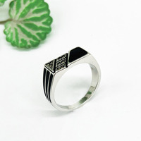 KAAN JEWELRY Moderner 925er rhodinierter Herren ring aus Silber-Modeschmuck für vielseitige Anlässe Made in Guangdong