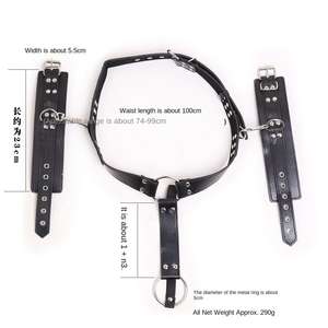 PUレザーストラップパンティー男性用貞操ベルト下着ストラポンベルト使用フェチ大人用ゲーム - Product Image 6