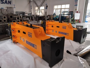 New SOOSAN SB100 Box Type Silenced Hydraulic Breaker Hammer 25-30 Ton Excavator Construction Use 150mm Chisel Yellow - Product Image 2