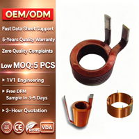 Bobine d'inductance à noyau d'air à fil plat, bobine à noyau d'air personnalisée à courant élevé, faible DCR, facteur Q élevé, usine OEM ODM