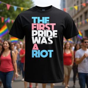 T-shirt The First Pride Was A Riot, unisex, per adulti, a maniche corte, girocollo, con stampa digitale, promozionale - Product Image 3