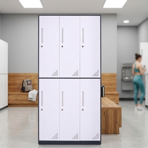Lemari Pakaian Logam Minimalis Berdiri Sendiri dengan Pintu Terkunci-Penyimpanan yang Tahan Lama dan Dapat Disesuaikan untuk Penggunaan di Kamar Tidur dan Vila - Product Image 1