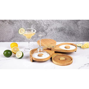 Margarita Salt Rimmer Set Bamboo 3-Ties Cocktail Glass Rimmer, Party Bar Accesorios - Product Image 3