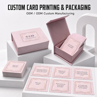 Fabricant de cartes personnalisées ODM, cartes d'auto-évaluation personnalisées, jeu de cartes de questions de réflexion personnelle avec boîte cadeau magnétique