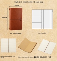 Journal et carnet portable A6 en similicuir vintage avec sangle ; Bloc-notes professionnel élégant ; Modèle de carnet créatif PF-335