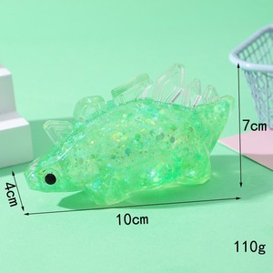 New Design Multi Design Colorful Maltose Glitter Dinosaur Sensory Stress Fidget Toys <b>Squishy</b> Stress Ball Capsule Toy - Product Image 3