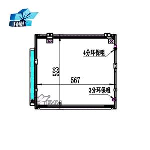Condensador de Aire Acondicionado para Automóvil Toyota Land Cruiser LX STD 88460-60470 8846060470 88461-60160 Jeep - Product Image 2
