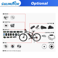 Sailimotor Bien recibido 2000W Modo de alta velocidad Mtx E Kit de conversión de bicicleta con batería