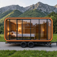 Maison préfabriquée Apple Pod à structure en acier étanche, design conforme, installation rapide, petite maison pour les vacances