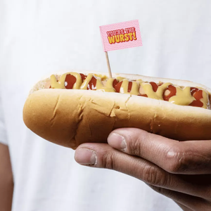 Производитель, украшение для еды, логотип под заказ, сэндвич, зубочистки, флаги гамбургеров для вечеринки - Product Image 5