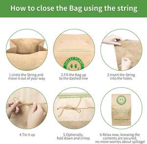 Bolsas de Papel Kraft Biodegradables <span class=keywords><strong>para</strong></span> Jardín, Bolsas <span class=keywords><strong>para</strong></span> Residuos de Jardín, Hojas, Recortes de Césped - Product Image 4