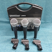 Ensemble complet de microphones dynamiques filaires SM58LC, directivité cardioïde, 60 dB SNR, SM58 pour performance sur scène, en direct