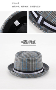 <span class=keywords><strong>Cappello</strong></span> estivo da <span class=keywords><strong>uomo</strong></span> da <span class=keywords><strong>uomo</strong></span> con <span class=keywords><strong>cappello</strong></span> a <span class=keywords><strong>bombetta</strong></span> scozzese stile nuovo <span class=keywords><strong>cappello</strong></span> alla moda britannico Porkpie - Product Image 6