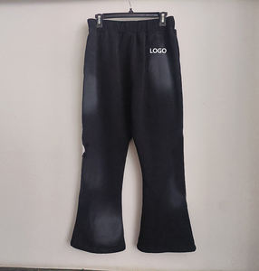 Pantaloni Jogger a Zampa con Patchwork e Vita Elastica, Pantaloni Sportivi a Zampa per Uomo # Abbigliamento Casual di Alta Qualità Personalizzato per Uomo - Product Image 3