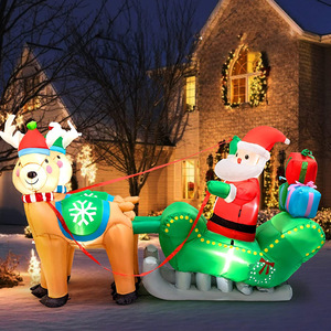 Slitta gonfiabile natalizia da esterno con renne e Babbo <span class=keywords><strong>Natale</strong></span>, all'ingrosso dalla fabbrica, ideale come regalo di <span class=keywords><strong>Natale</strong></span> <span class=keywords><strong>per</strong></span> i più piccoli - Product Image 2