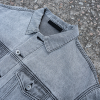 Sweat-shirt à capuche en denim de haute qualité, 100% coton, streetwear personnalisé, bouton de déconnexion, sweat-shirt d'hiver, acidulé
