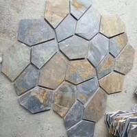 Dalle aléatoire en granit noir Pierre de basalte noir Pavé à motif fou pour allée à l'extérieur du jardin