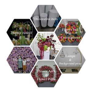 Vibrant Red and Green Promise Brand Silk Realistic Modern Artificial Hydrangeas for Wedding Decor - Product Image 5