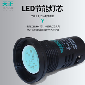 Lampe de signalisation LED Tengen TGAD1-22DE rouge 220V IP65 durable - Product Image 4