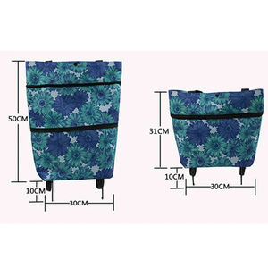 Chariot de courses pliable et portable sur roulettes pour l'achat de légumes et l'organisation des aliments – Vente en gros - Product Image 5