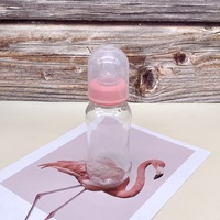Biberon en verre transparent de 10 oz pour bébé, avec tétine, pour jus et eau, conteneur en verre pour lait - Vente en gros