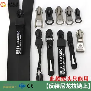 Chenqi New Arrival Webbing Dệt Băng Dây Kéo Kéo Thiết Kế Biểu Tượng Tùy Chỉnh 3 #5 #7 # Da Vải Dây Kéo Kéo Kéo Thanh Trượt