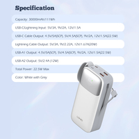 Batterie portable LDNIO, Power Bank extérieur 30000mah haute capacité, chargeur portable pas cher de type C, Power Bank portable pour téléphone