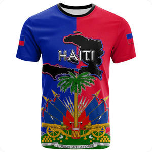DTG 프린팅 아이티 플래그 티셔츠 3D 프린트 캐주얼 패션 남성과 여성을위한 내셔널 티셔츠 - Product Image 2